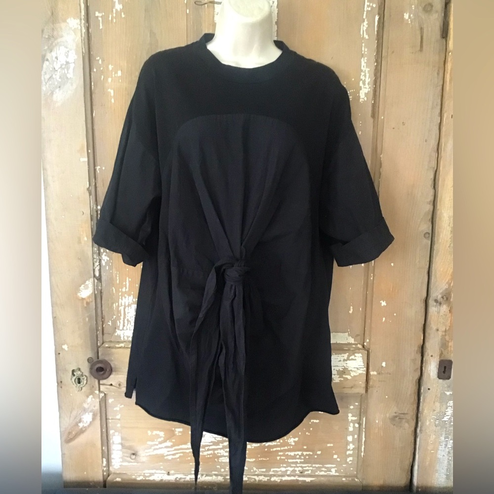 Cosmic Wonder Organic Cotton Mini Dress/ Long Top Black